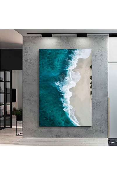 Sebenta Dekoratif Deniz Ve Dalgalar Kanvas Tablo