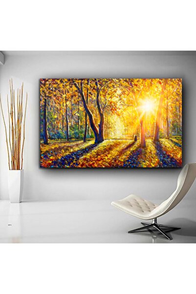 Sebenta Orman Güneş Kanvas Tablo