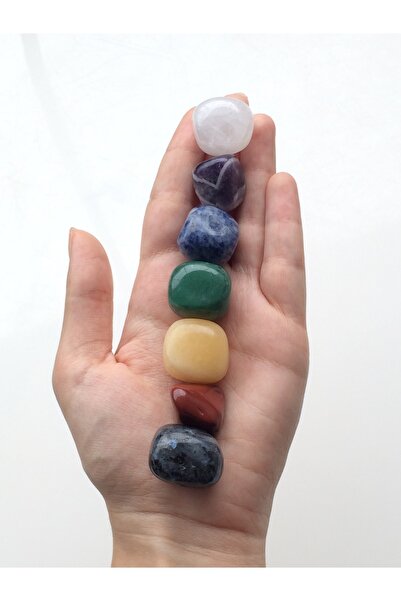 Pure Co. Çakra Doğal Taş Tamburlanmış Parça 7’li Set