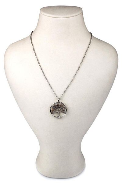 Armis Labradorite Stone Tree of Life Natural Stone Pendant