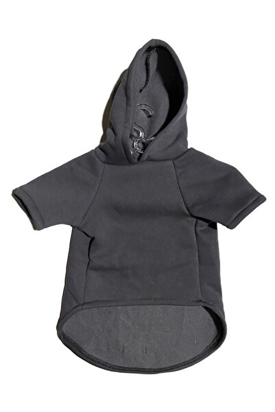 Monopetz سويت شيرت بغطاء للرأس للكلاب والقطط بلون أنثراسايت