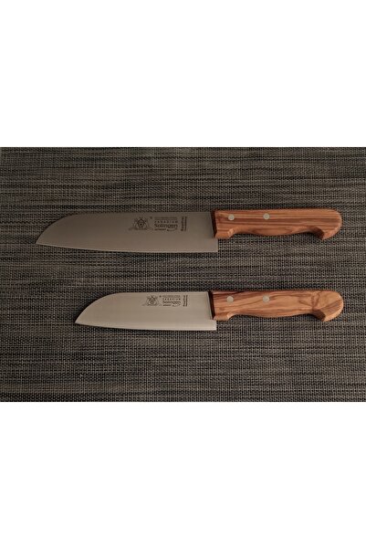 Solingen Zeytin Saplı Profesyonel Santoku Bıçağı 2'li 15/20 Cm