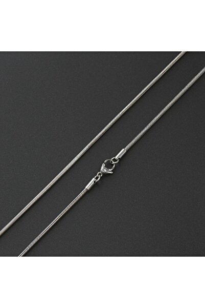 TREND COLLECTİON Ince Italyan Snake Yılan Model Unisex Gümüş Kaplama Kolye Zi...