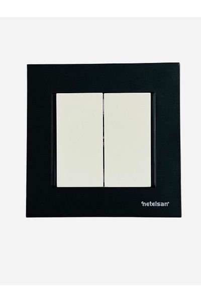 Netelsan Black - White Commutator Double Switch