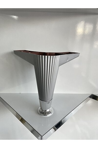 KRAL HIRDAVAT Kral Çizgili 15 Cm Krom / Mobilya Ayağı- Dolap, Koltuk , Tv Üni...
