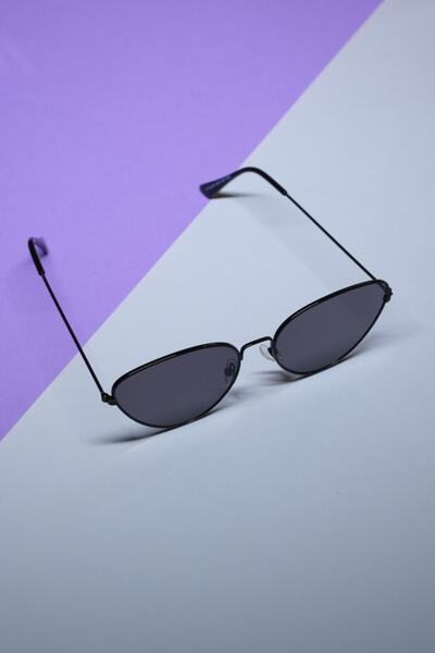 Bestenur Minimal Retro Gözlük - Siyah