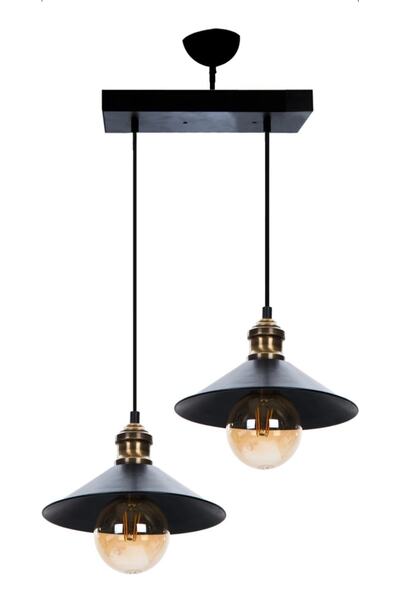 demet habek mylights Retro Rustik Ikili Sarkıt Avize Vintage Avize