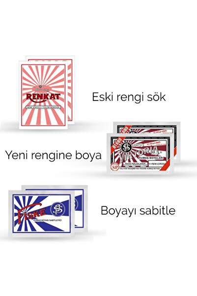 Viktoria Kumaş Rengi Değişim Paketi 2 Adet Renk Sökücü + 2 Adet Vişne Çürüğü ...