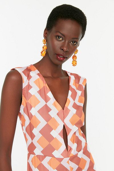 Trendyol Collection Комбінезон з геометричним візерунком TWOSS22TU00051