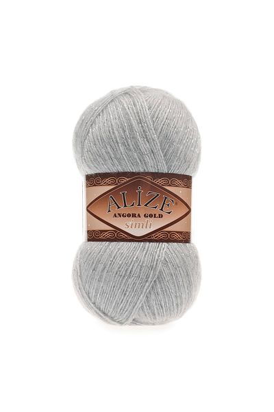 Alize Angora Gold Sımlı 21 Γκρίζο %5 Σιμί - %20 Μαλλί - %75 Ακρυλικό / 100 Gr - 500 M