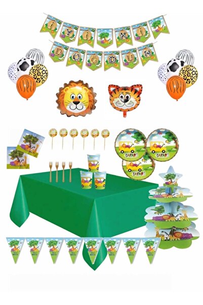 Happyland Unisex Kids Zoo Safari - 8 Person Birthday Party Set