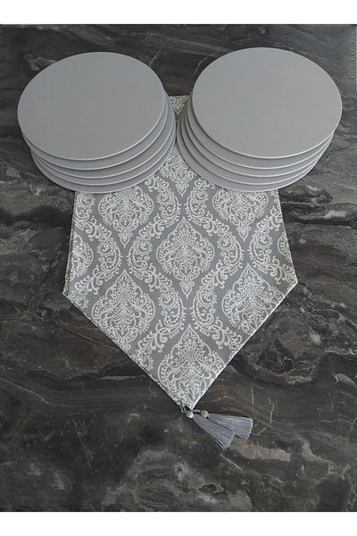 dehaberk Σετ τραπεζοπαντικών 10 ατόμων με μοτίβο Damask και American Service Supla