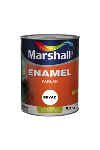Marshall Enamel Parlak Sentetik Yağlı Boya 0,75 Lt Beyaz