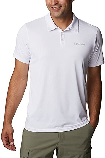 Columbia Hike Polo Erkek Kısa Kollu Polo Yaka Tişört Beyaz Ao3614-100