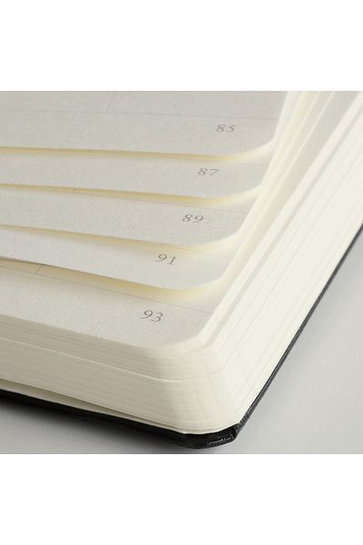 Leuchtturm1917 Notepad Pocket Size (A6), Hard Cover, 185 Numbered Pages, Striped-Lemon Yellow