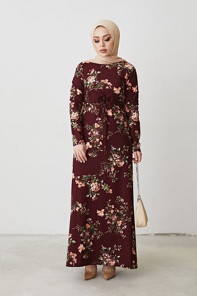 MODAEFA Floral Patterned Dress