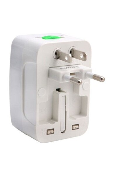 For Prime Fiş Piriz Çevirici 2 Adet Adaptör Avrupa Amarika Universal Çoklu Priz 2 Adet