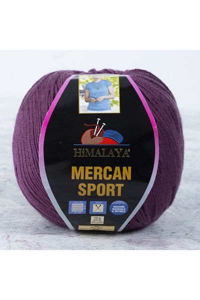 Himalaya Mercan Sport Purple Hand Knitting Thread - 101-08
