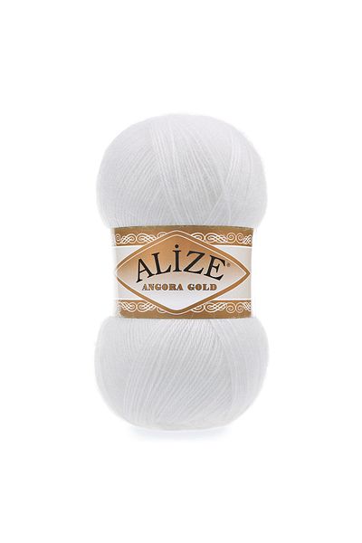 Alize Angora Gold 55 White 100 gr. Knitting Yarn 20% Wool - 80% Acrylic 100 gr - 550 m