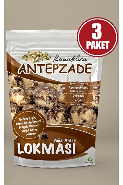 KAVAKLICA ANTEPZADE Badem Kaplı Fıstık Ezmesi Dolğulu Hurmalı Antep Lokması 3...