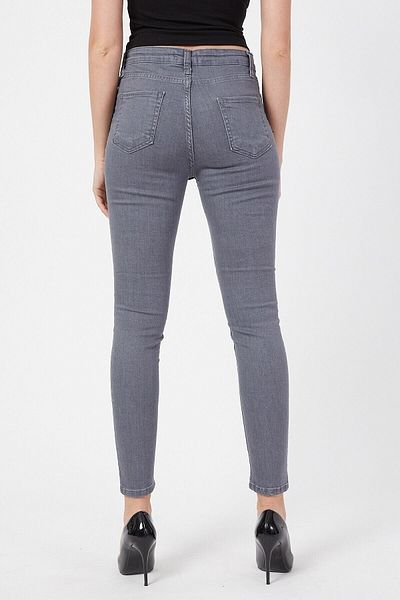 Ramrod Παντελόνι τζιν με απαλή υφή Super Skinny Jeans με γκρι χρώμα