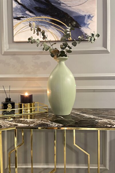 AstreHome Megaboy Seramik Dekoratif Vazo- 30 Cm - Mint Yeşili