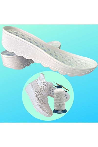 Foottab (no:36-40) Örgü Ayakkabı Tabanı 66 Beyaz