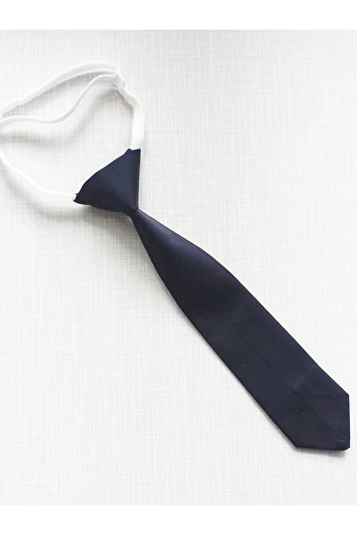 GallanD 3-4 Years Dark Blue Solid Color Standard Size Ready Tied Practical Special Day Children's Tie