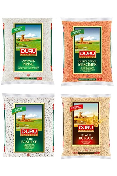 Duru Osmancık Pirinç Pilavlık Bulgur Yerli Futbol Mercimek 7 mm Fasulye 2500 gr Çeşitleri 4