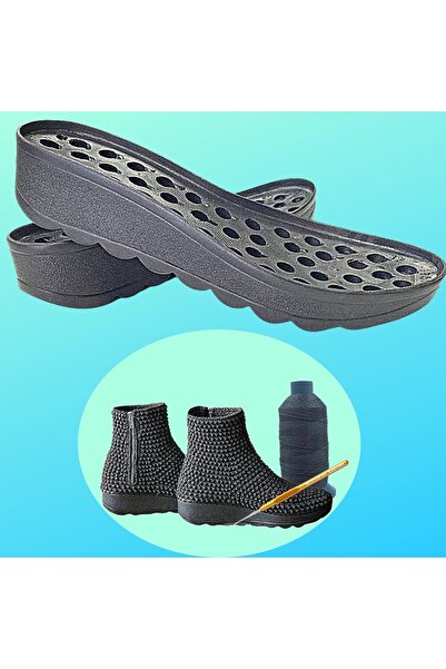 Foottab (no:36-40) Örgü Ayakkabı Tabanı 66 Siyah