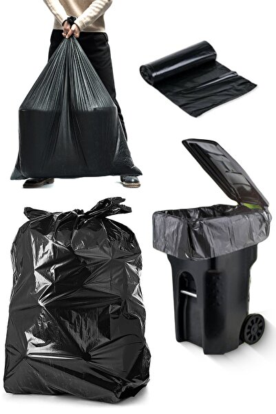 Ethex Endüstriyel Hantal Boy Çöp Poşeti 10 Paket 100x150 600 gr Siyah 6 Kg