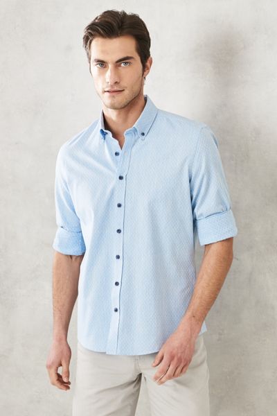 AC&Co / Altınyıldız Classics Shirt - Dark blue - Slim fit - Trendyol