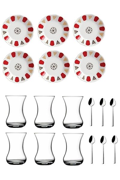 Paşabahçe 18 Piece Authentic Novice Tea Cup Set