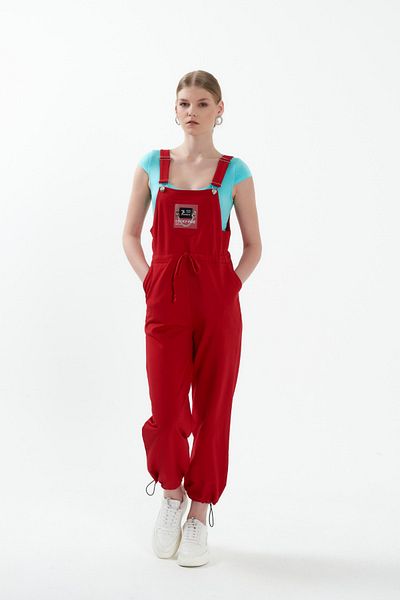WESTBRAND Lace-up Jumpsuit with Front Accessories