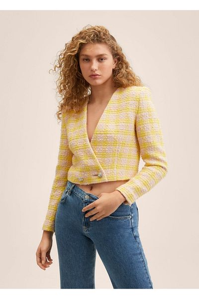 MANGO Woman Short Tweed Jacket
