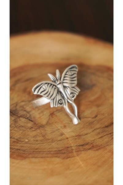 SOKAKTA BİLEKLİK خاتم نحاسي فضي اللون قابل للتعديل مع شكل اليعسوب