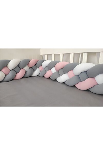 Lucky Kids حماية منسوجة مقاس 400 سم مكونة من 4 قطع / سرير أطفال بارك من جانب الأم مقاس 70 × 130 - واقي مرتبة