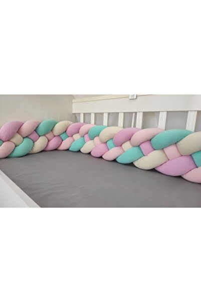 Lucky Kids حماية محبوكة مقاس 200 سم مكونة من 4 قطع / سرير أطفال - واقي مرتبة