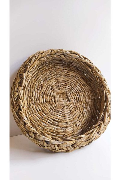 Tasarım Diyarı Ndan Brown Wicker Braid Recycle Basket