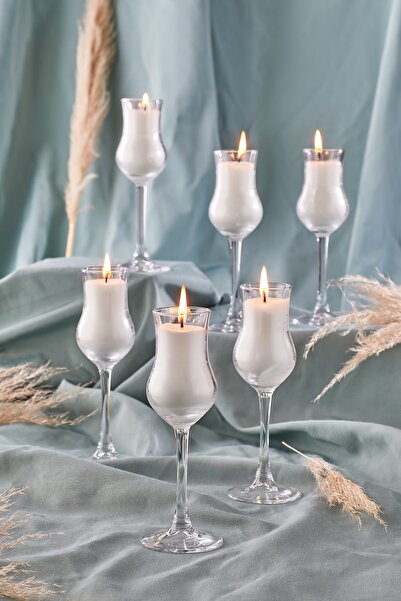 KURT HOME Grappa Kokulu Mum 6 ' Lı Beyaz