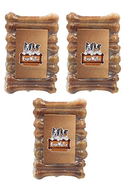 Eva & Wall-e Eva And Wall-e Doğal Köpek Pres Kemiği Naturel 4 Adet 7cm 20-25 Gr Avantajlı 3 Paket