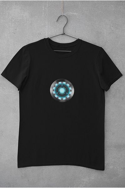 Kio Tasarım Ανδρικό μπλουζάκι με στάμπα Marvel Iron Man Character Arc Reactor2
