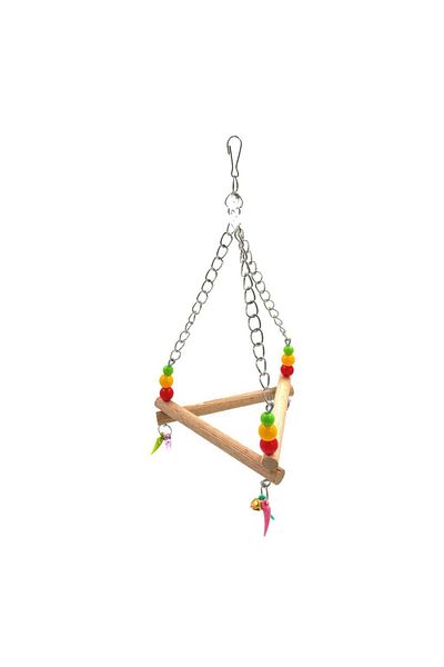 Ans Beaded Triangle Swing Bird Toy 23 cm