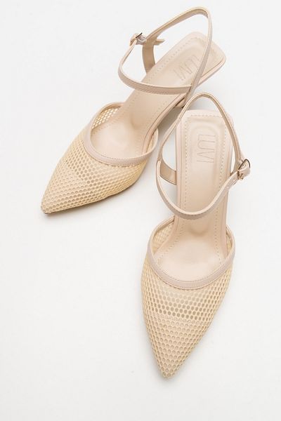 Luvi Chic Beige Women's Heeled Shoes