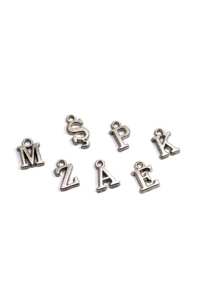 yfhobi 2 Adet - '' E '' Harfi, 10 Mm Kulplu Metal Harf, Takı Harfi, Püskül Ha...