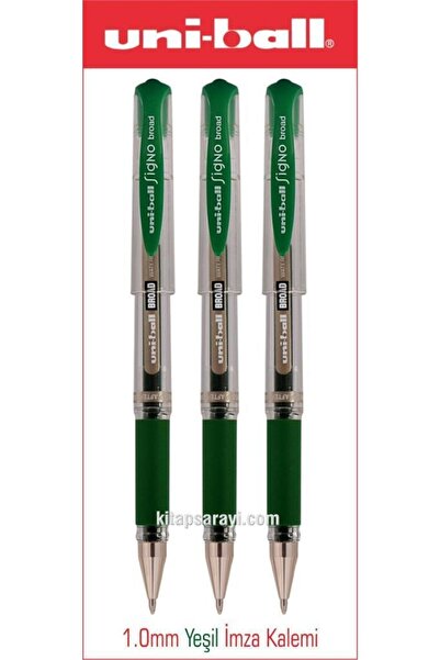 UNİ-BALL Uniball Signo Broad 1.0 Mm Yeşil Imza Kalemi 3 Adet Um-153