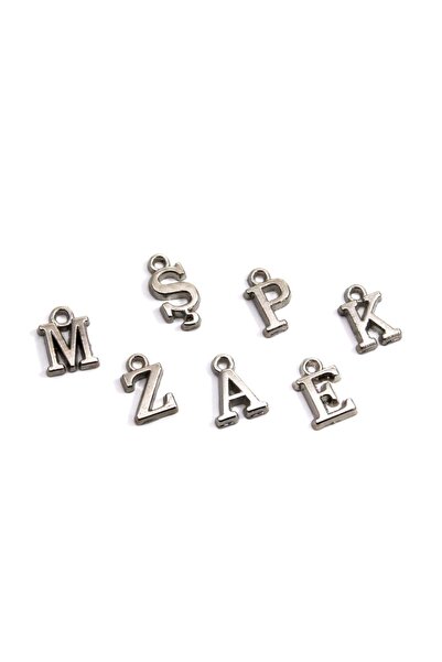 yfhobi 2 Adet - '' M '' Harfi, 10 Mm Kulplu Metal Harf, Takı Harfi, Püskül Ha...