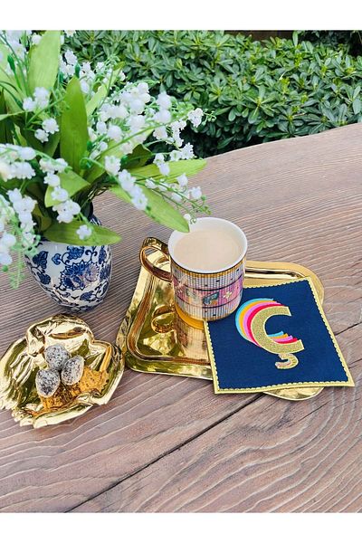 ge living Rainbow'ç ́ ́ Letter Cocktail Napkin (1 Piece)