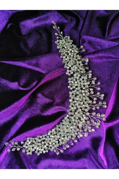 YAĞIZ BİJUTERİ Αξεσουάρ με ασημένια κρυστάλλινα στέμματα και τουρμπάνι