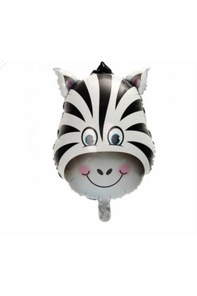 Deniz Party Store Safari Zebra Foil Head Balloon 1 Piece